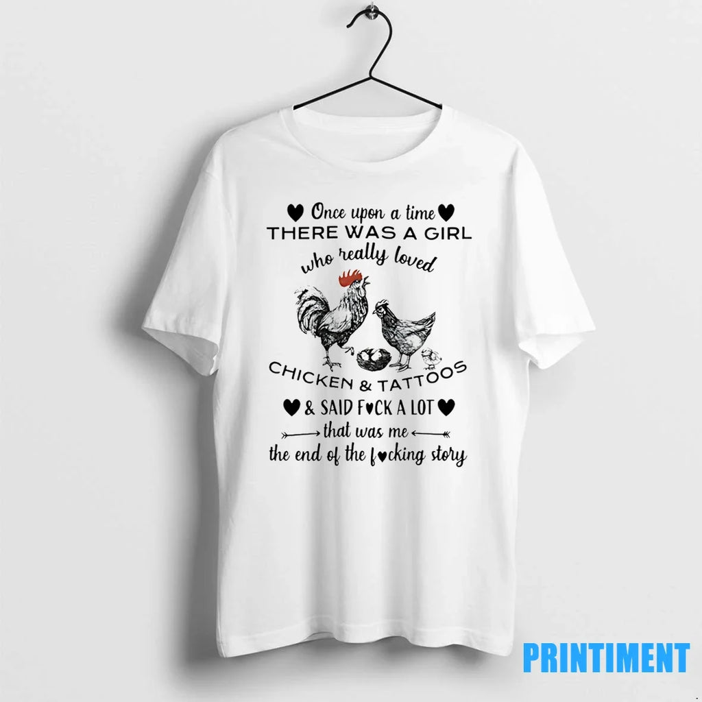 Chicken Once Upon A Time There Was Girl Veteran - Adult & Kids T-Shirts, Sweatshirts & Hoodies apparel design preview 1