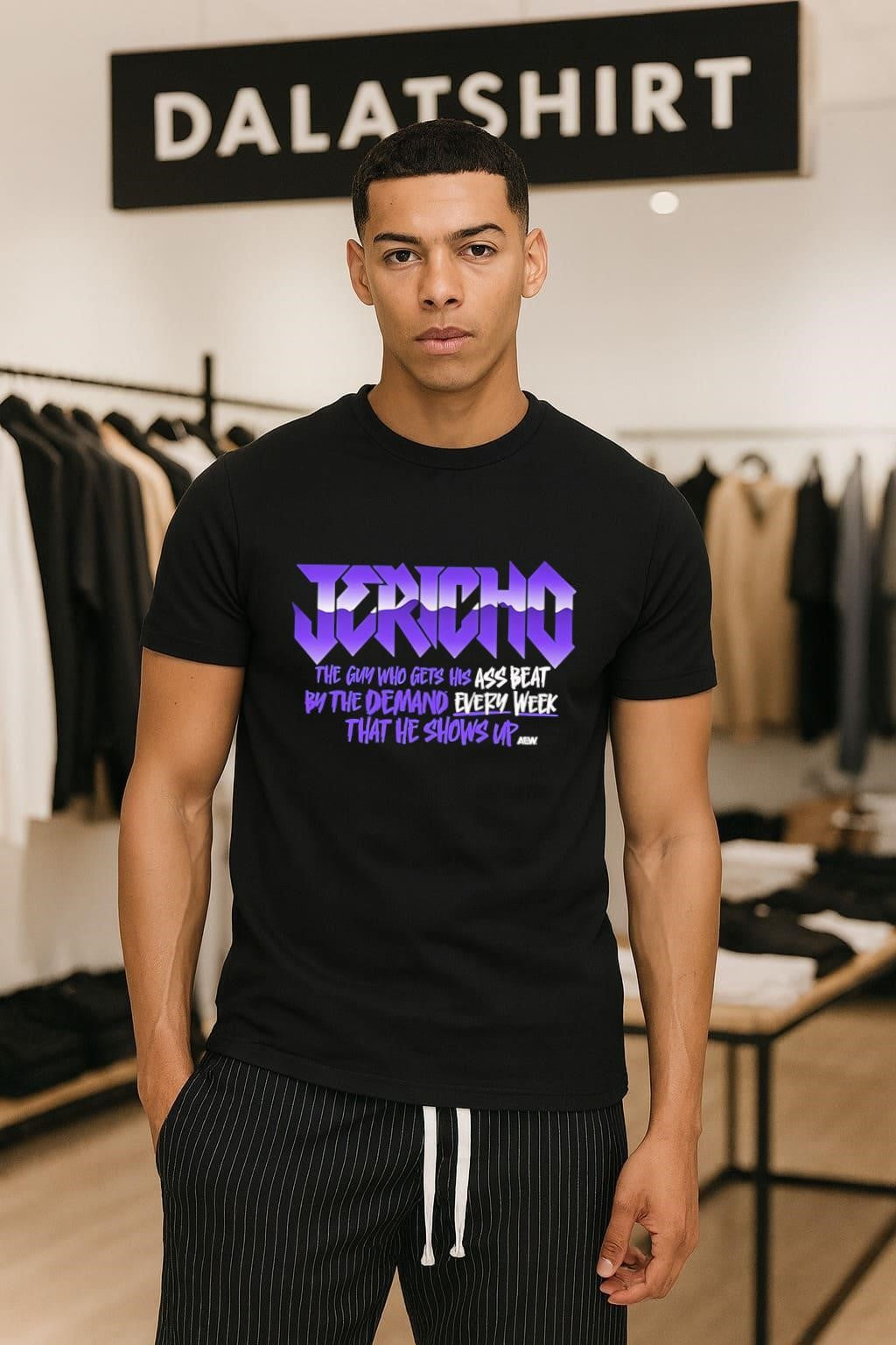 Chris Jericho AEW The Guy Who Gets His Ass Beat - Adult & Kids T-Shirts, Sweatshirts & Hoodies apparel design preview 1