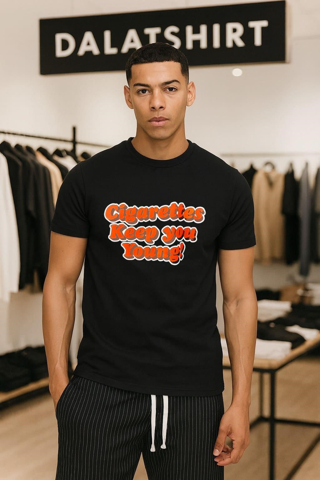 Cigarettes Keep You Young - Adult & Kids T-Shirts, Sweatshirts & Hoodies apparel design preview 1