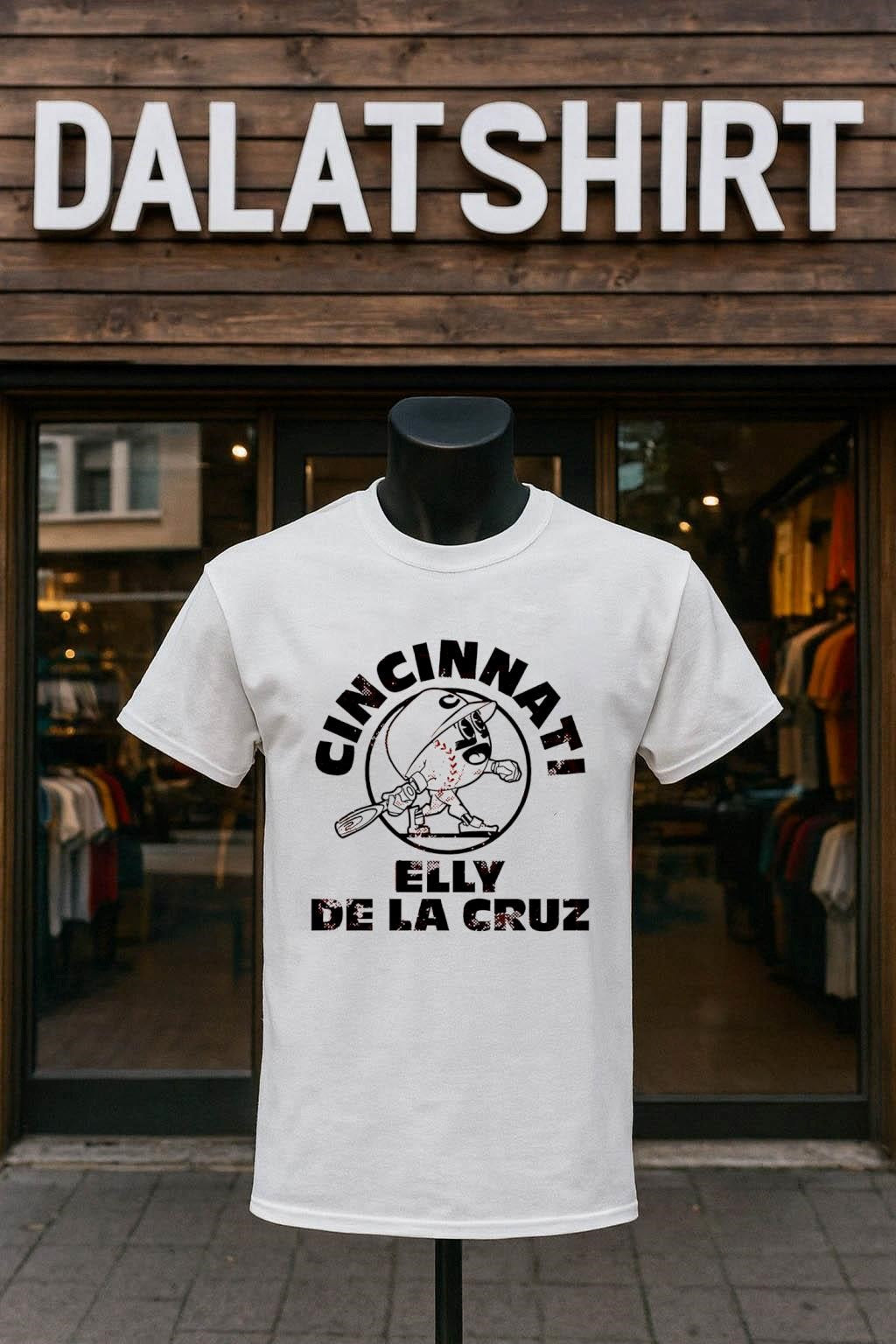 Cincinnati Baseball Mascot Elly De La Cruz - Adult & Kids T-Shirts, Sweatshirts & Hoodies apparel design preview 1