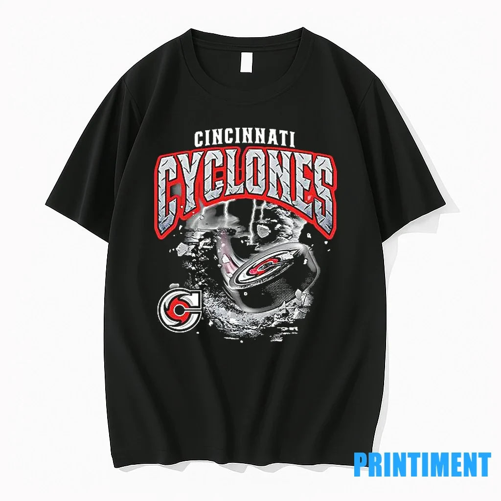 Cincinnati Cyclones Storm Warning Hockey Sweater - Adult & Kids T-Shirts, Sweatshirts & Hoodies apparel design preview 1