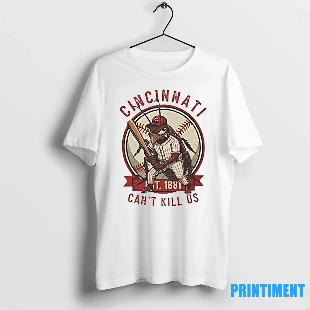 Cincinnati Reds Cant Kill Us Est 1881 Sweater - Adult & Kids T-Shirts, Sweatshirts & Hoodies apparel design preview 1