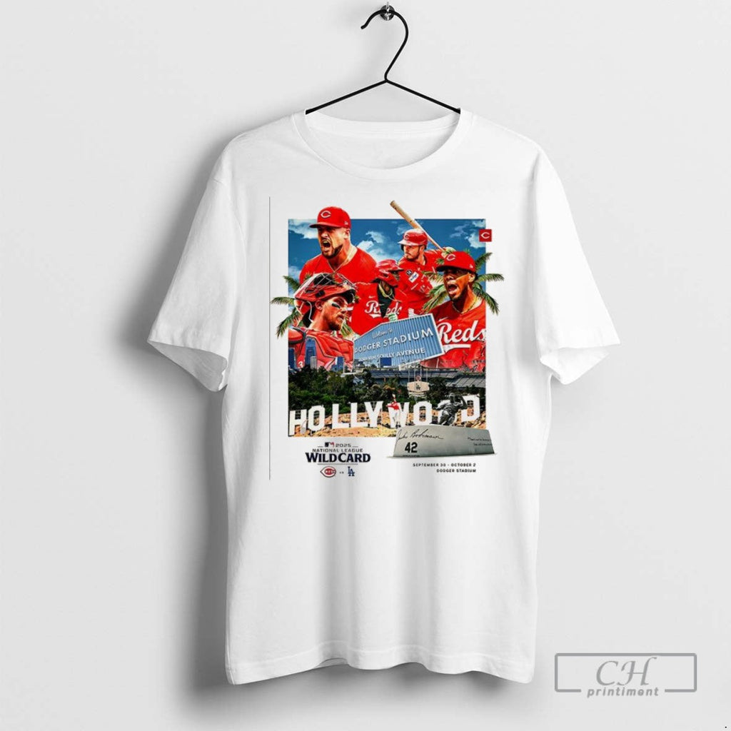 Cincinnati Reds Va Los Angeles Dodgers Wild Card - Adult & Kids T-Shirts, Sweatshirts & Hoodies apparel design preview 1
