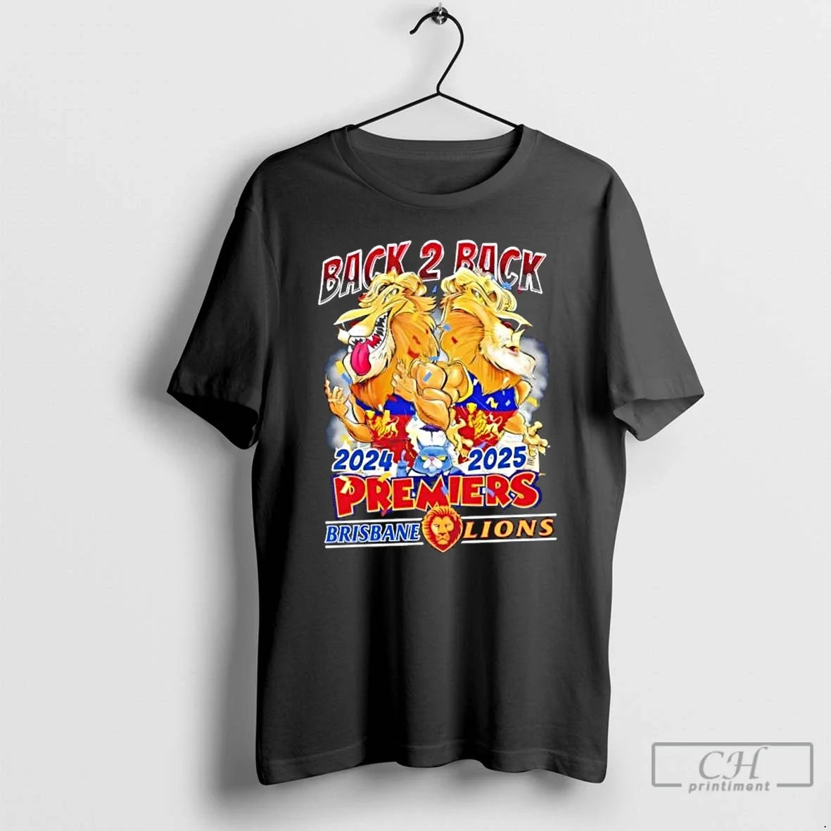 Classic 2024 2025 Back 2 Premiers Brisbane Lions - Adult & Kids T-Shirts, Sweatshirts & Hoodies apparel design preview 1