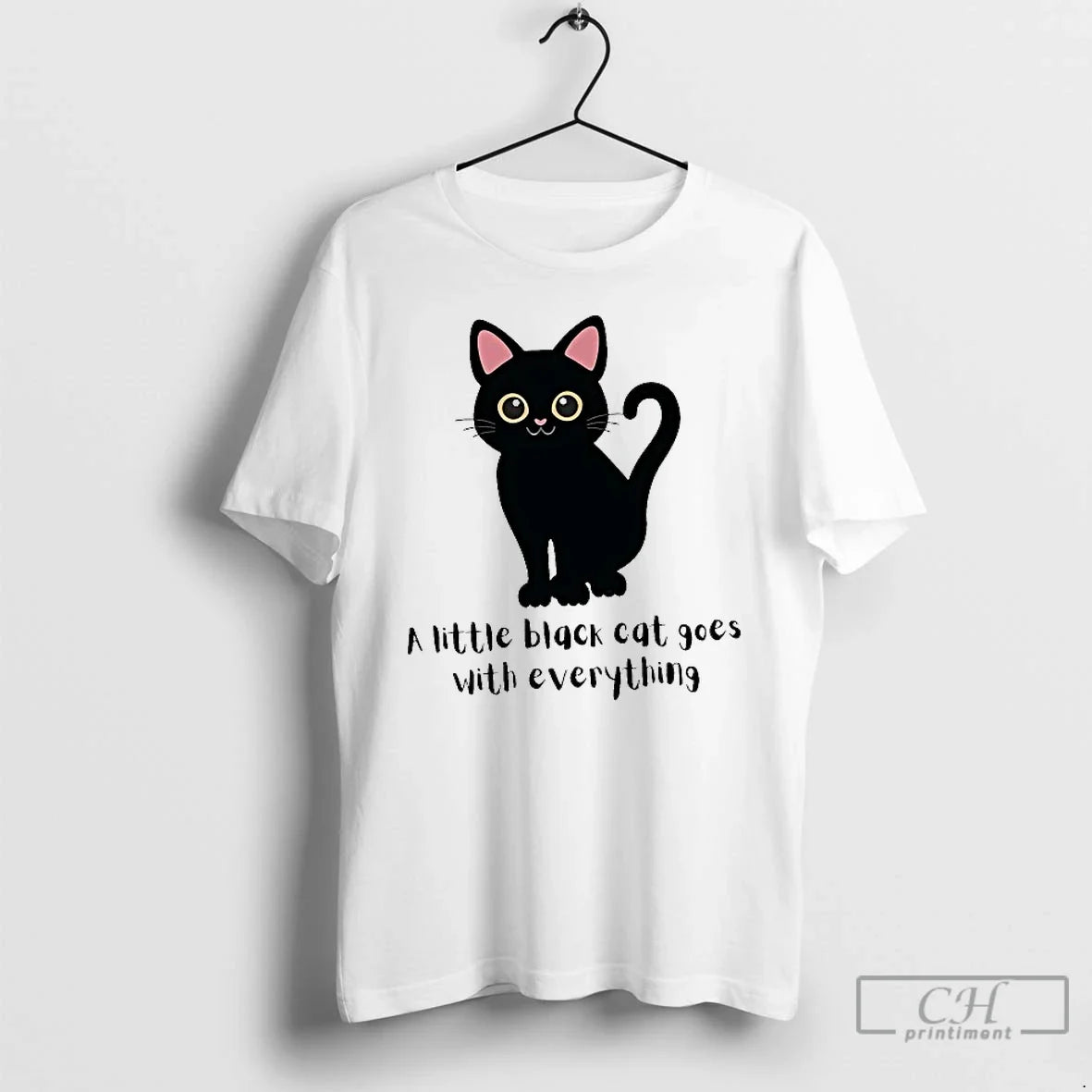 Classic A Little Black Cat Goes With Everything - Adult & Kids T-Shirts, Sweatshirts & Hoodies apparel design preview 1