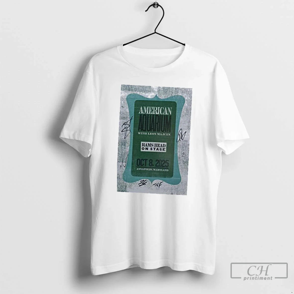 Classic American Aquarium Rams Head On Stage - Adult & Kids T-Shirts, Sweatshirts & Hoodies apparel design preview 1