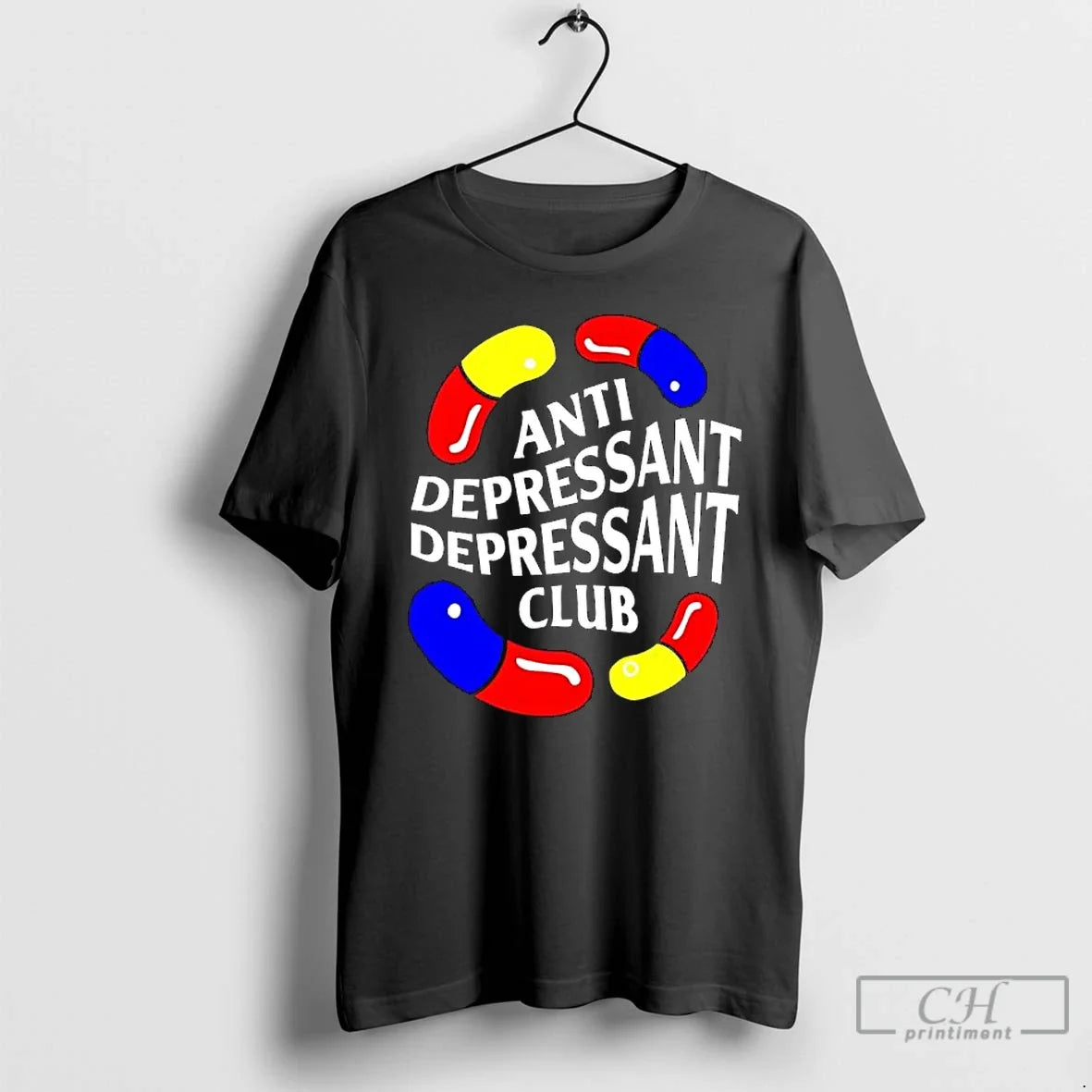 Classic Anti Depressant Club Logo - Adult & Kids T-Shirts, Sweatshirts & Hoodies apparel design preview 1