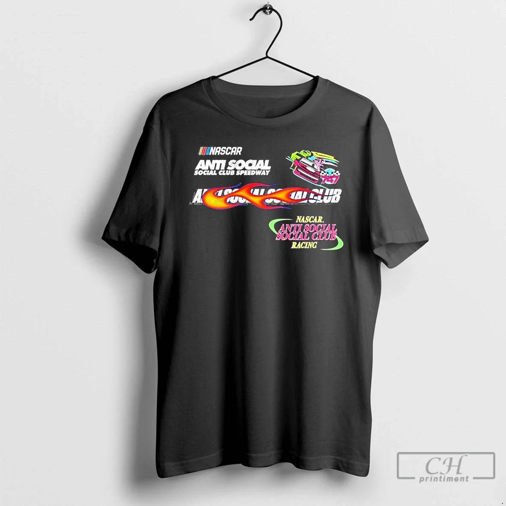 Classic Anti Social Club X Nascar Racing - Adult & Kids T-Shirts, Sweatshirts & Hoodies apparel design preview 1