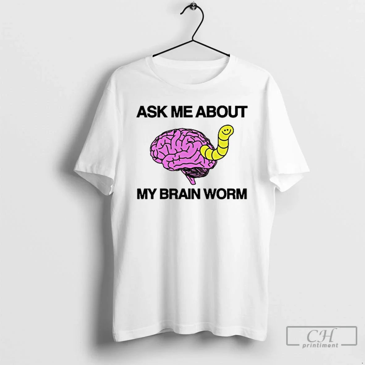 Classic Ask Me About My Brain Worm - Adult & Kids T-Shirts, Sweatshirts & Hoodies apparel design preview 1