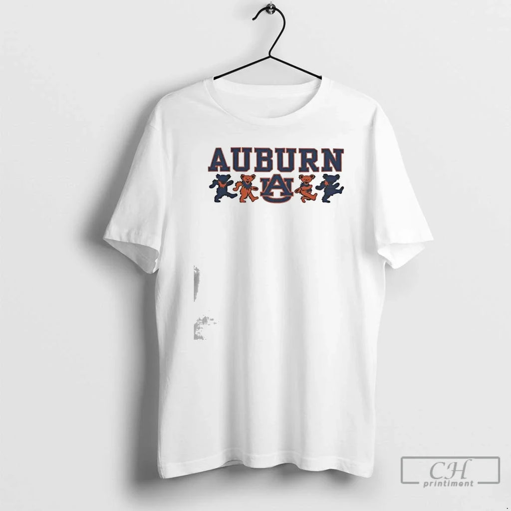 Classic Auburn Tigers X Grateful Dead Mascot Bears - Adult & Kids T-Shirts, Sweatshirts & Hoodies apparel design preview 1