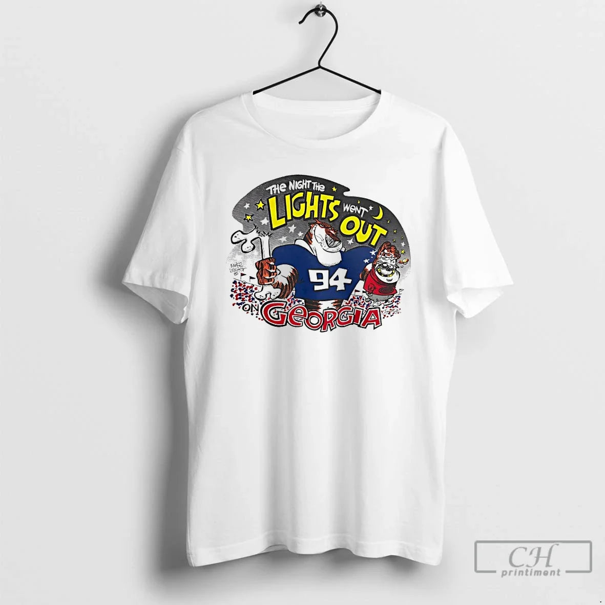 Classic Auburn Tigers The Night Went Lights Out On - Adult & Kids T-Shirts, Sweatshirts & Hoodies apparel design preview 1
