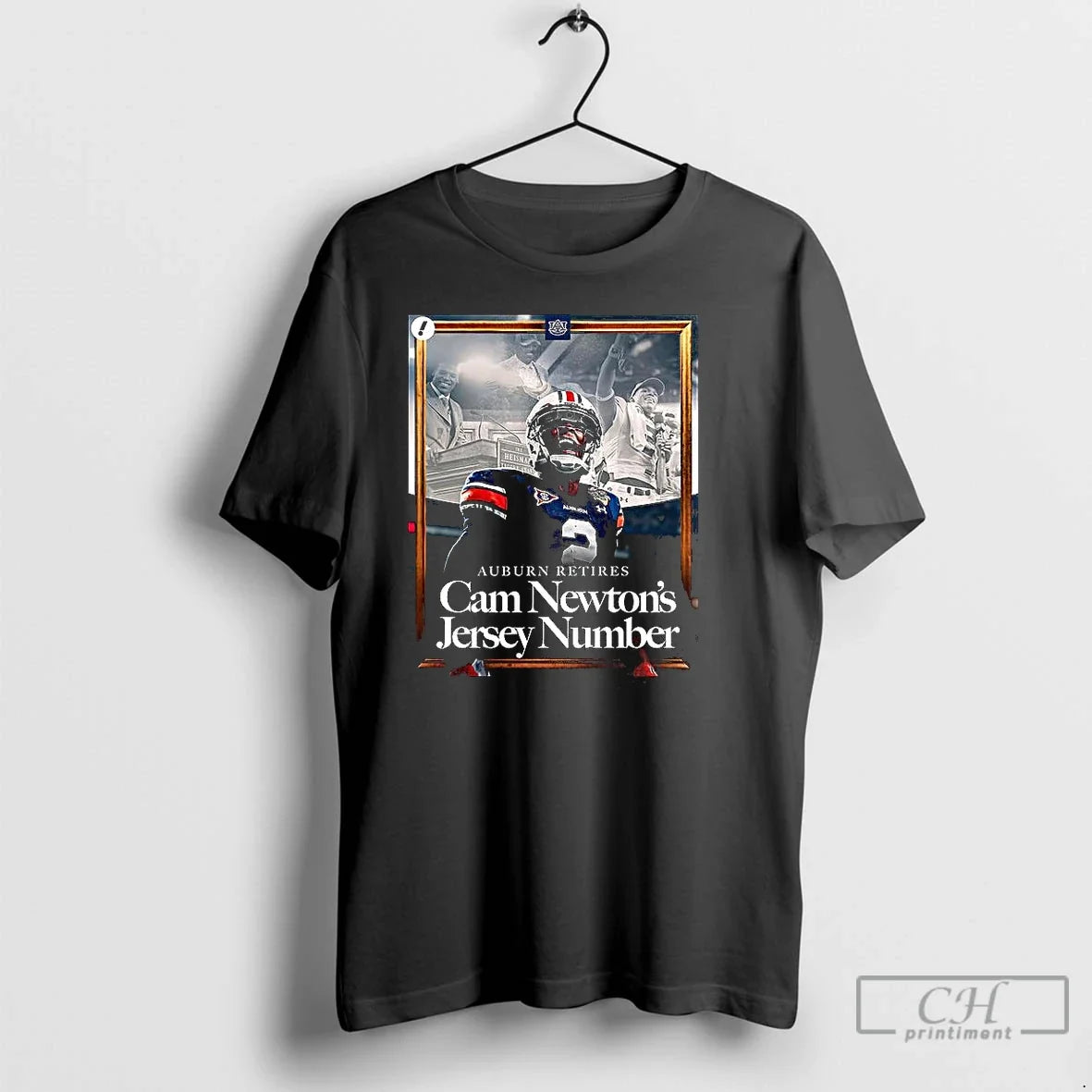 Classic Auburn Retires Cam Newtons Jersey Number - Adult & Kids T-Shirts, Sweatshirts & Hoodies apparel design preview 1