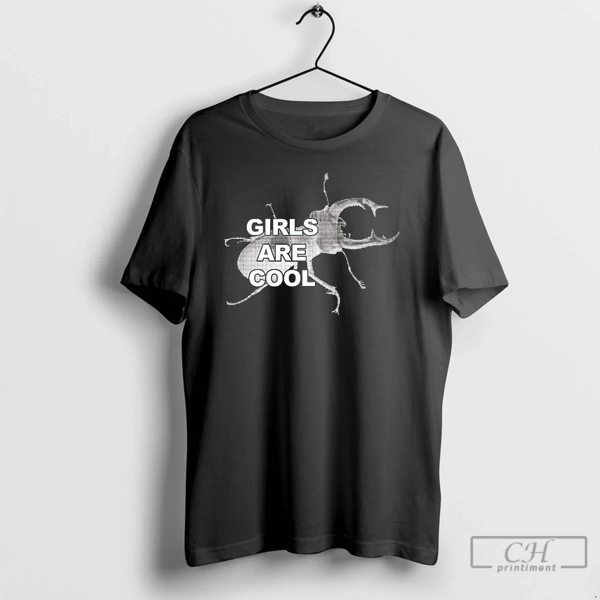 Classic Beetle Silhouette Girls Are Cool - Adult & Kids T-Shirts, Sweatshirts & Hoodies apparel design preview 1