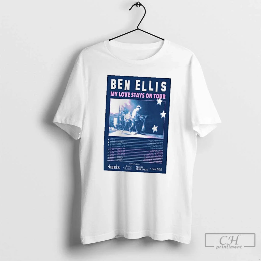 Classic Ben Ellis My Love Stays On Tour 2025 - Adult & Kids T-Shirts, Sweatshirts & Hoodies apparel design preview 1