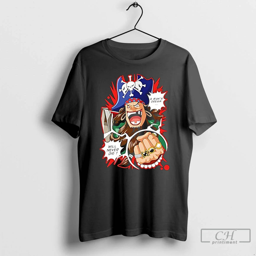 Classic Blackbeards Undying Dream A Mans Will Never - Adult & Kids T-Shirts, Sweatshirts & Hoodies apparel design preview 1