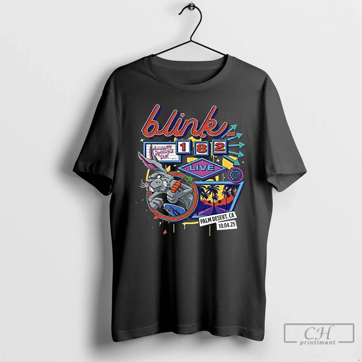 Classic Blink 182 Live At Palm Desert California - Adult & Kids T-Shirts, Sweatshirts & Hoodies apparel design preview 1