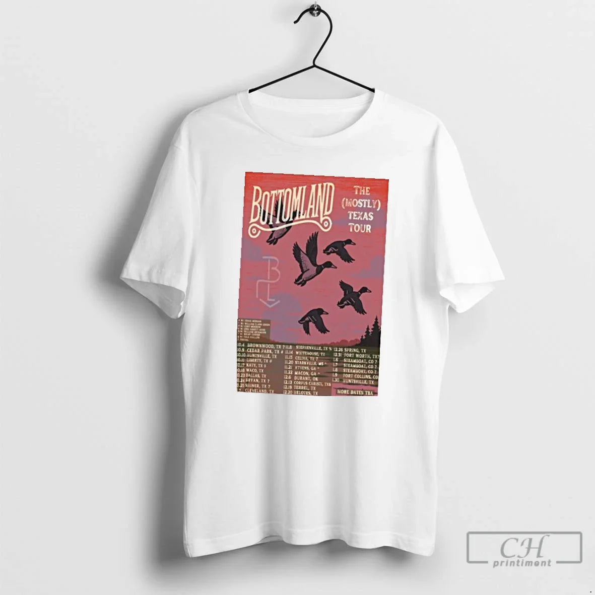 Classic Bottomland The Mostly Texas Tour 2025 - Adult & Kids T-Shirts, Sweatshirts & Hoodies apparel design preview 1