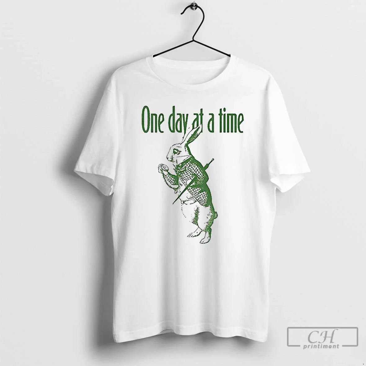 Classic Bunny One Day At A Time T Shirs Sweater - Adult & Kids T-Shirts, Sweatshirts & Hoodies apparel design preview 1
