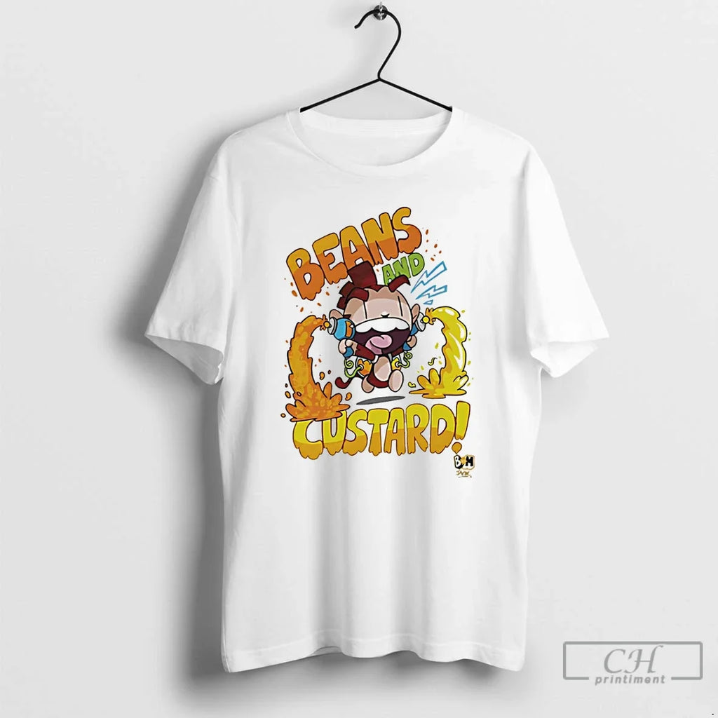 Classic Bunny Vs Monkey Beans And Custard Cartoon - Adult & Kids T-Shirts, Sweatshirts & Hoodies apparel design preview 1