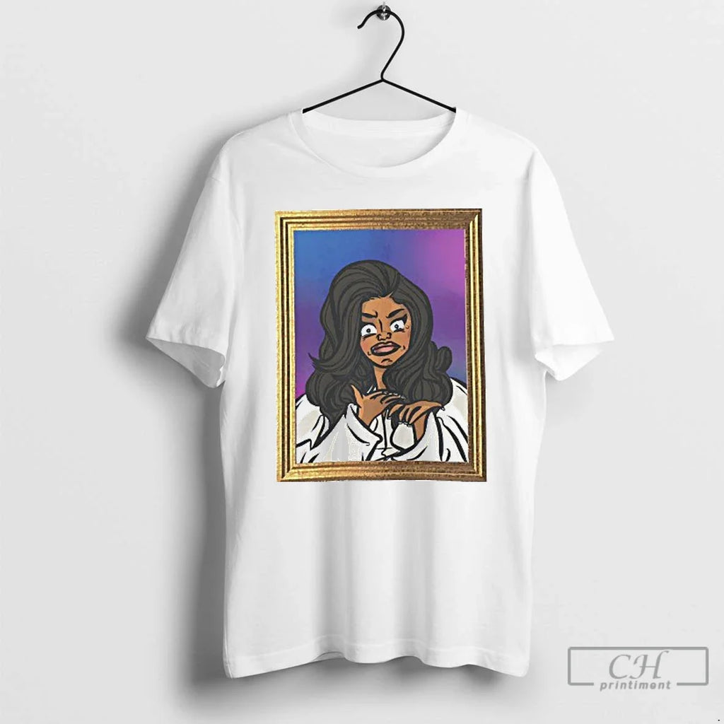 Classic Cardi B Rapper Caricature Graphic Mens White - Adult & Kids T-Shirts, Sweatshirts & Hoodies apparel design preview 1