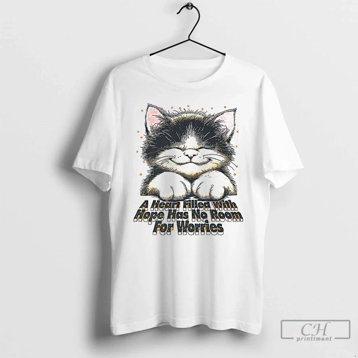 Classic Cat A Heart Filled With Hope Has No Room For - Adult & Kids T-Shirts, Sweatshirts & Hoodies apparel design preview 1