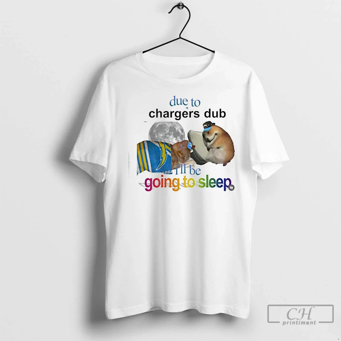 Classic Cat Due To Chargers Dub Ill Be Going Sleep - Adult & Kids T-Shirts, Sweatshirts & Hoodies apparel design preview 1