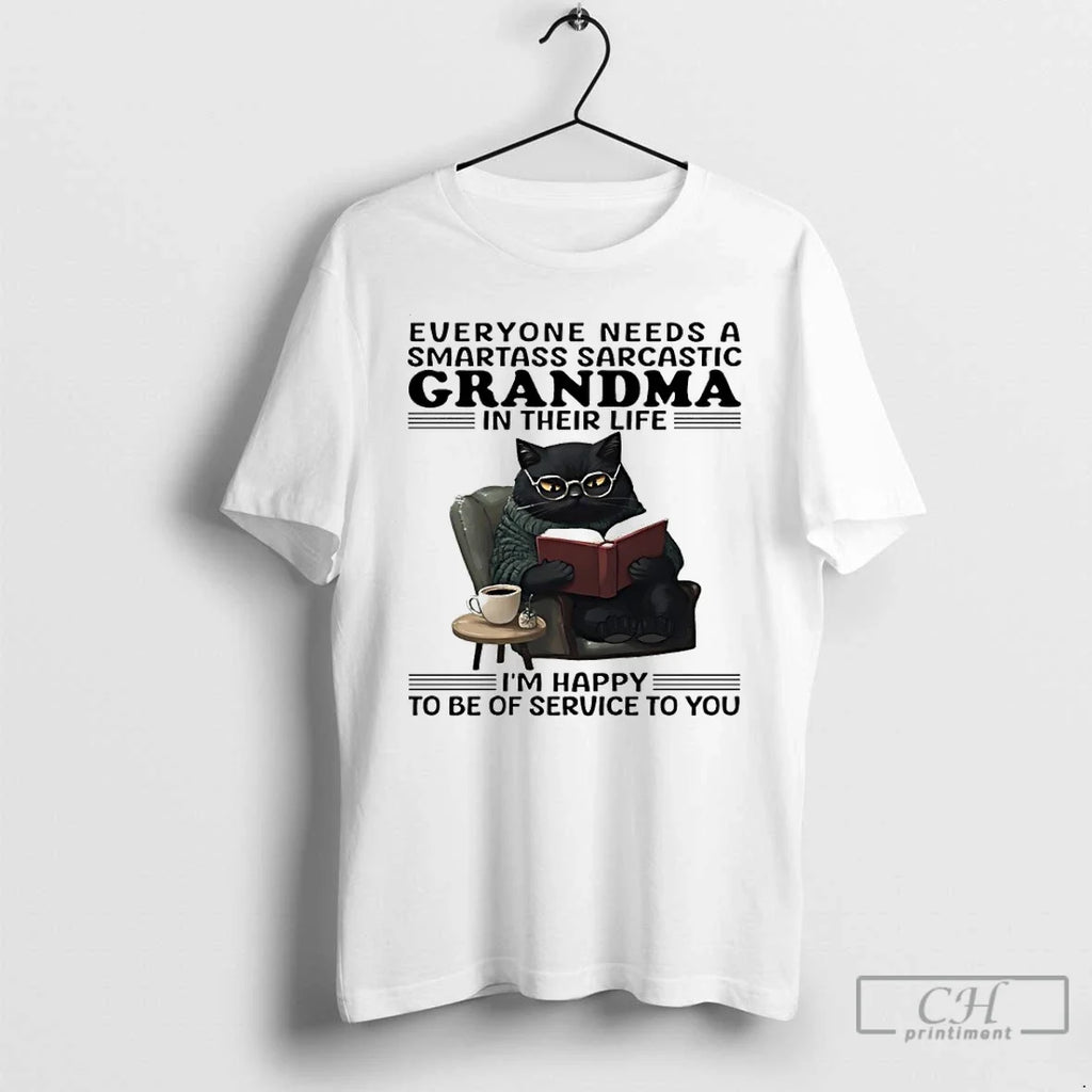 Classic Cat Everyone Needs A Smartass Sarcastic - Adult & Kids T-Shirts, Sweatshirts & Hoodies apparel design preview 1