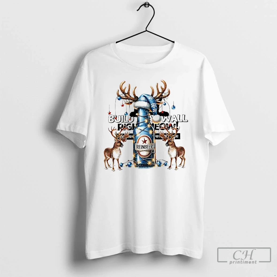 Classic Christmas Reindeer Beer - Adult & Kids T-Shirts, Sweatshirts & Hoodies apparel design preview 1