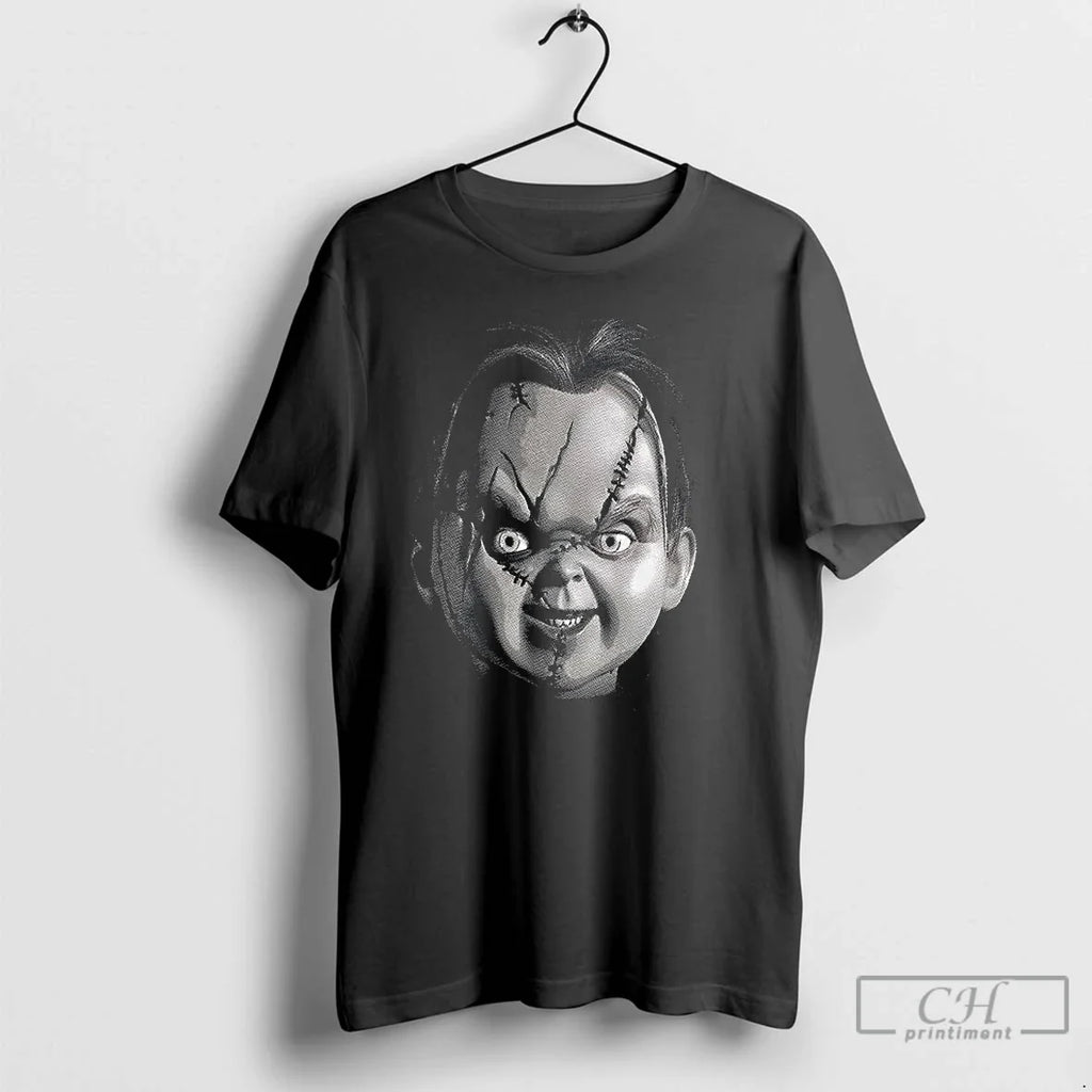 Classic Chucky Childs Play Big Face Graphic Halloween - Adult & Kids T-Shirts, Sweatshirts & Hoodies apparel design preview 1