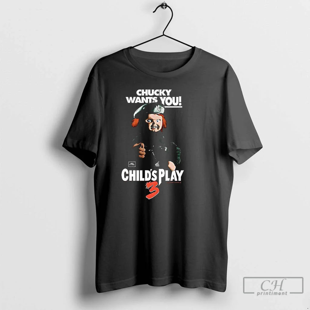 Classic Chucky Want You Childs Play 3 Halloween - Adult & Kids T-Shirts, Sweatshirts & Hoodies apparel design preview 1