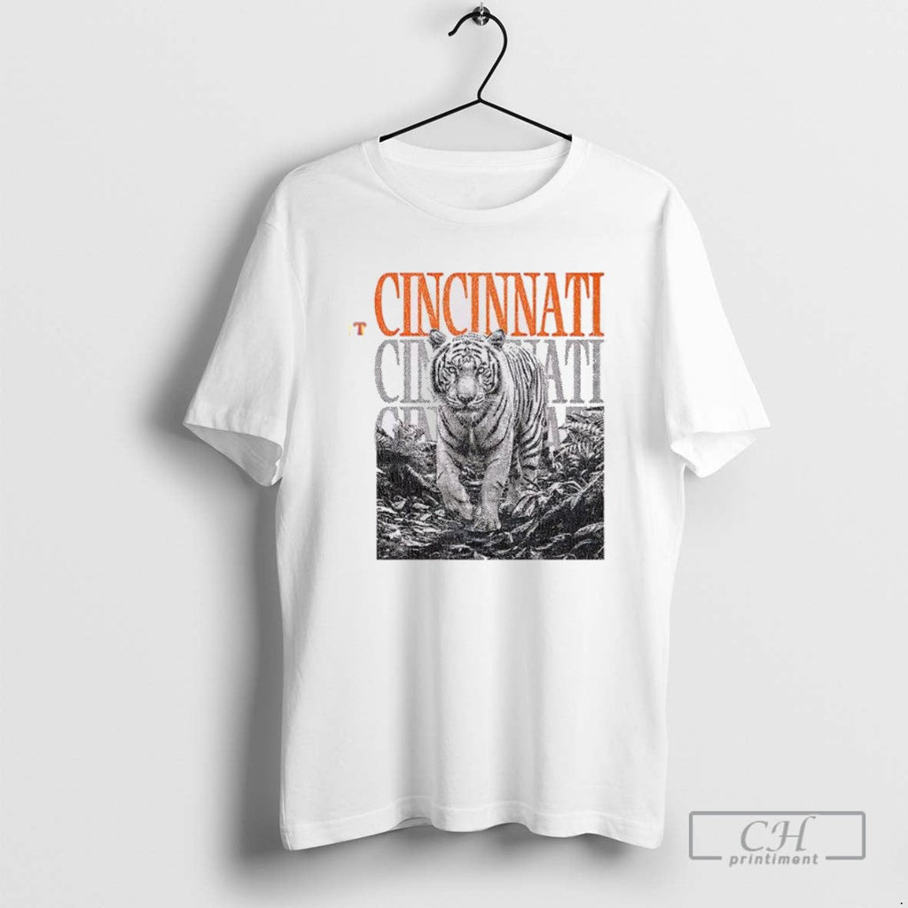 Classic Cincinanti White Tiger - Adult & Kids T-Shirts, Sweatshirts & Hoodies apparel design preview 1