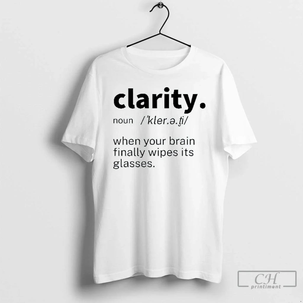 Classic Clarity Noun Meaning When Your Brain Finally - Adult & Kids T-Shirts, Sweatshirts & Hoodies apparel design preview 1