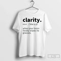 Classic Clarity Noun Meaning When Your Brain Finally - Adult & Kids T-Shirts, Sweatshirts & Hoodies apparel design preview 1