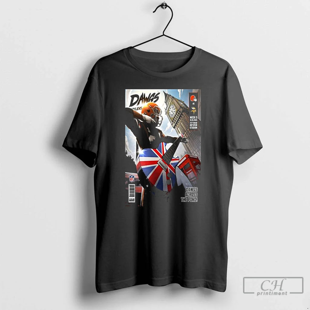 Classic Cleveland Browns Vs Minnesota Vikings Dawgs - Adult & Kids T-Shirts, Sweatshirts & Hoodies apparel design preview 1