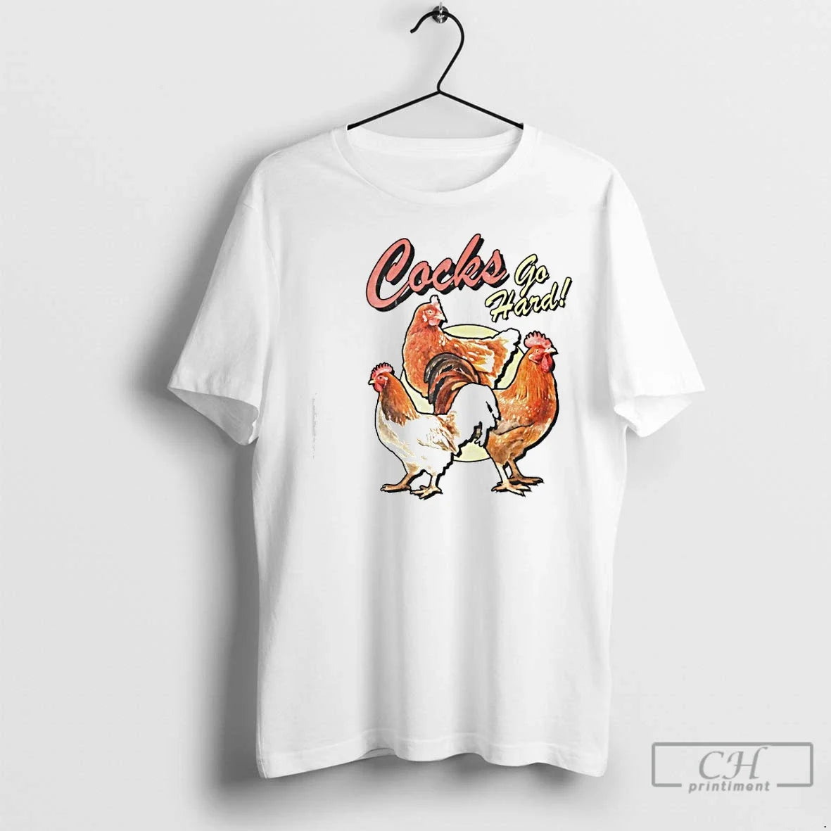 Classic Cocks Go Hard Chickens Graphic - Adult & Kids T-Shirts, Sweatshirts & Hoodies apparel design preview 1