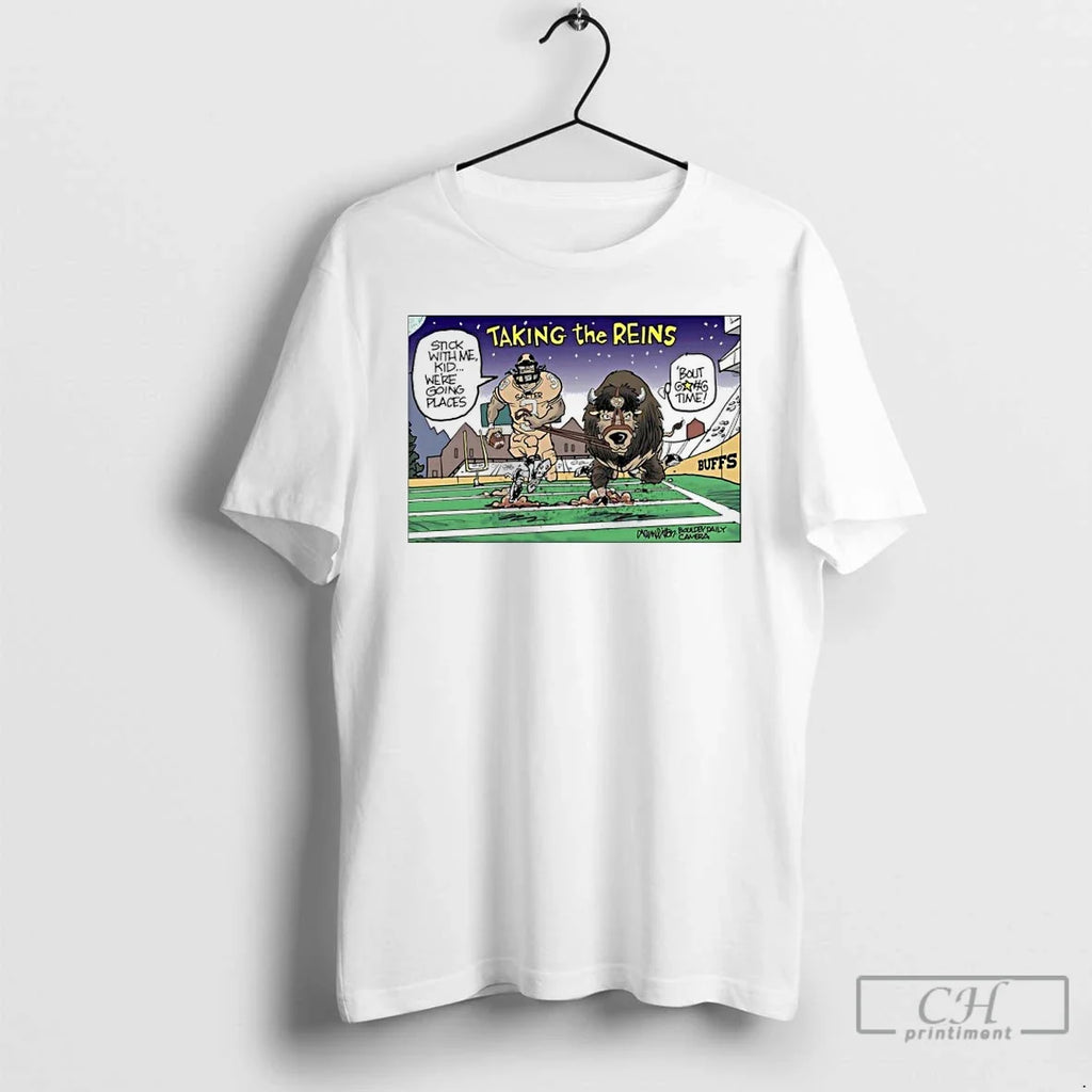 Classic Colorado Buffaloes Taking The Reins Mascot - Adult & Kids T-Shirts, Sweatshirts & Hoodies apparel design preview 1