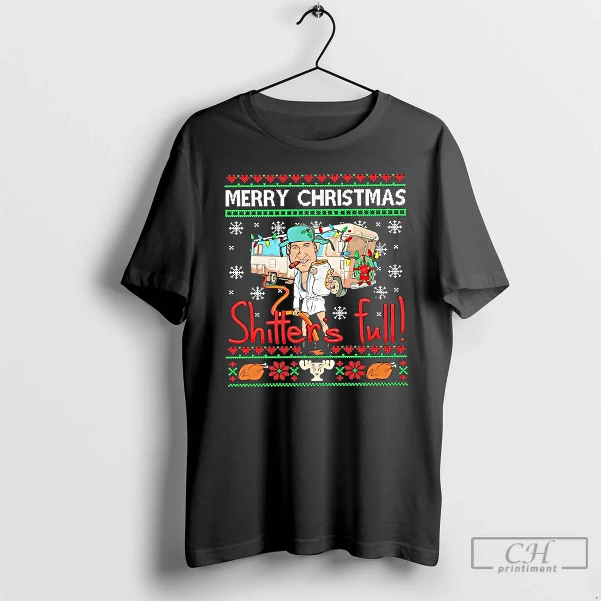 Classic Cousin Eddie Shitter Full Merry Ugly - Adult & Kids T-Shirts, Sweatshirts & Hoodies apparel design preview 1