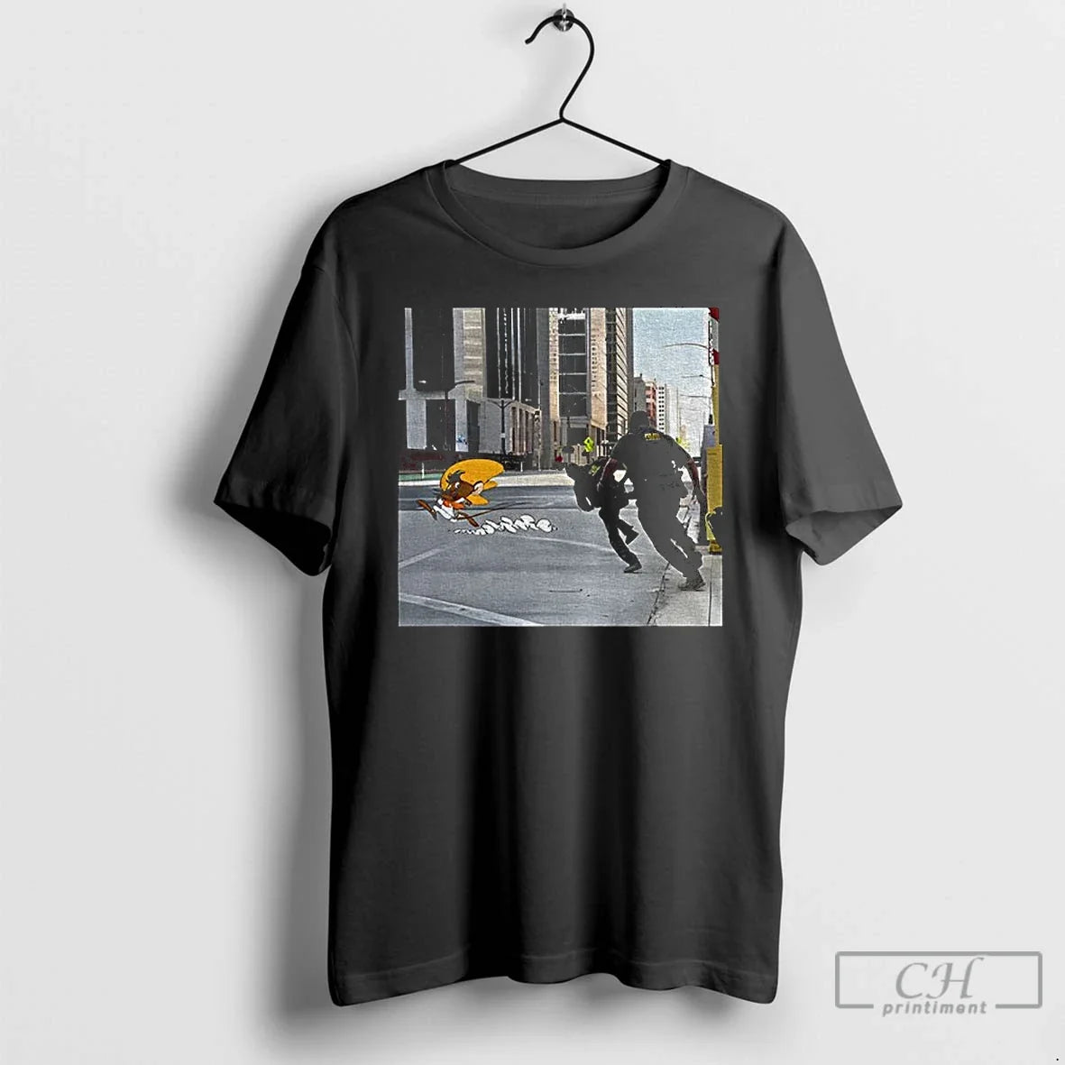 Classic Cyclist Taunting Ice Agents - Adult & Kids T-Shirts, Sweatshirts & Hoodies apparel design preview 1