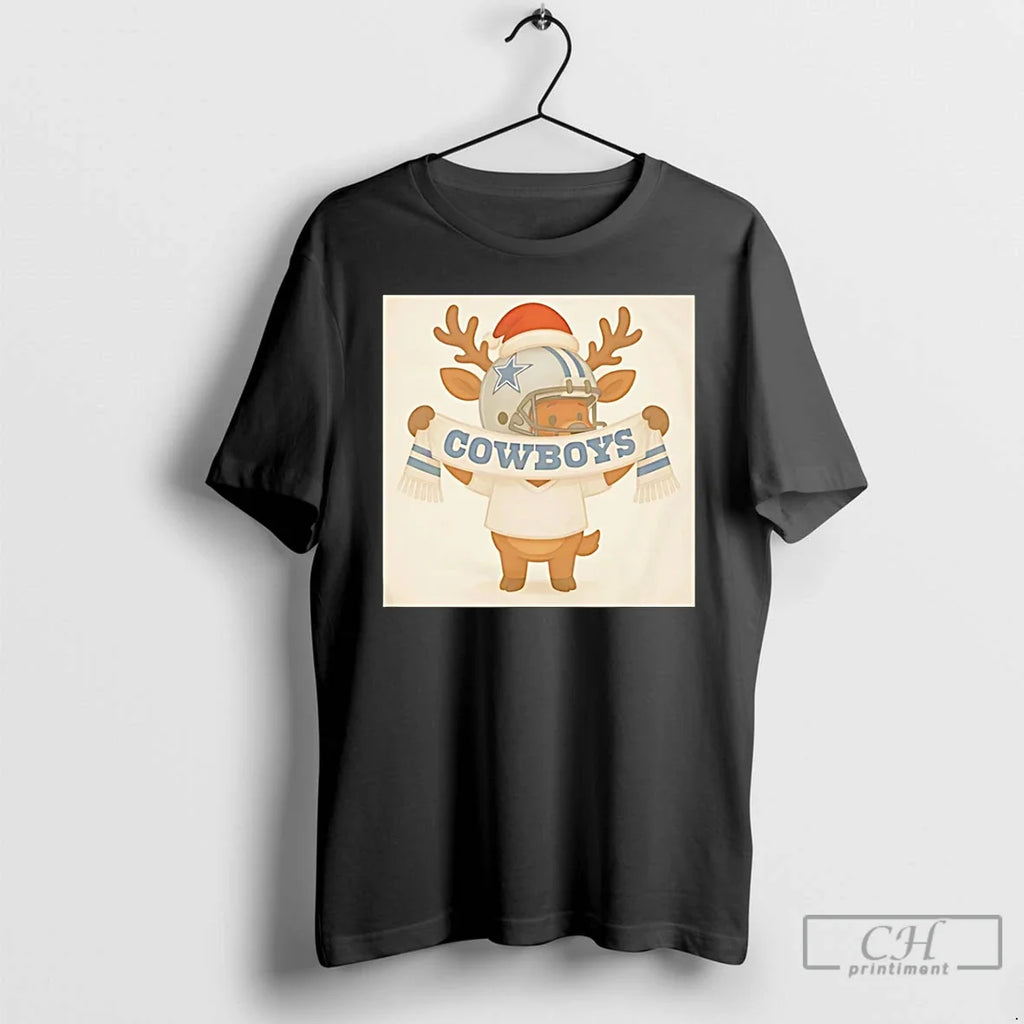 Classic Dallas Cowboys Reindeer Cute Christmas 2025 - Adult & Kids T-Shirts, Sweatshirts & Hoodies apparel design preview 1