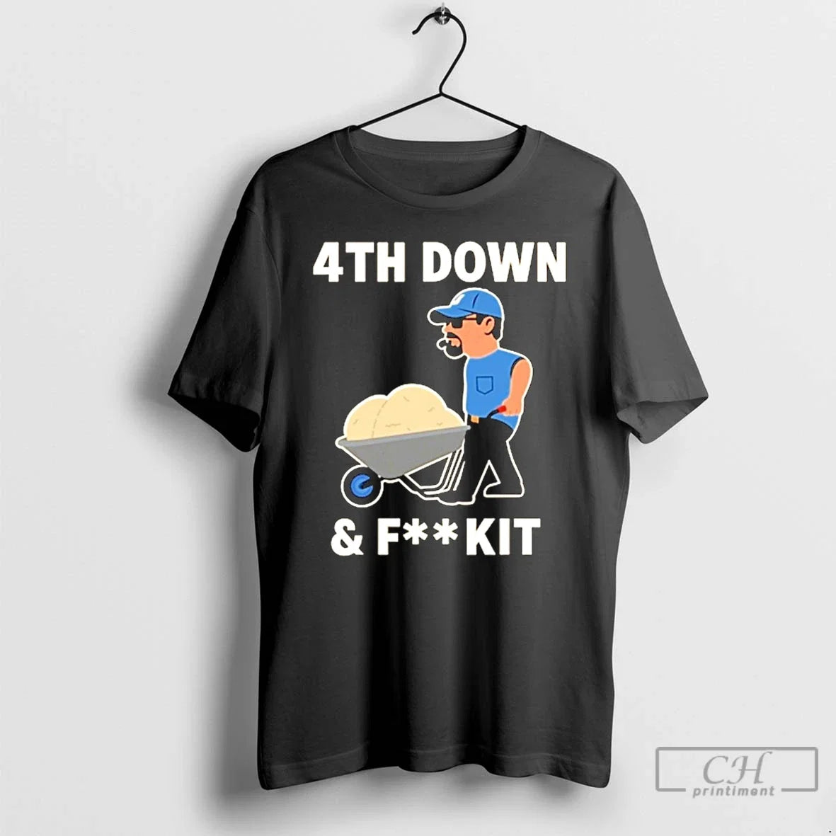 Classic Dan Campbell 4th Down And Fk It - Adult & Kids T-Shirts, Sweatshirts & Hoodies apparel design preview 1