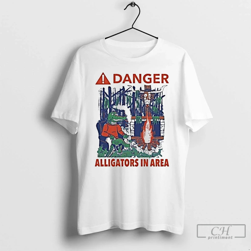 Classic Danger Alligators In Area Florida Gators Beat - Adult & Kids T-Shirts, Sweatshirts & Hoodies apparel design preview 1