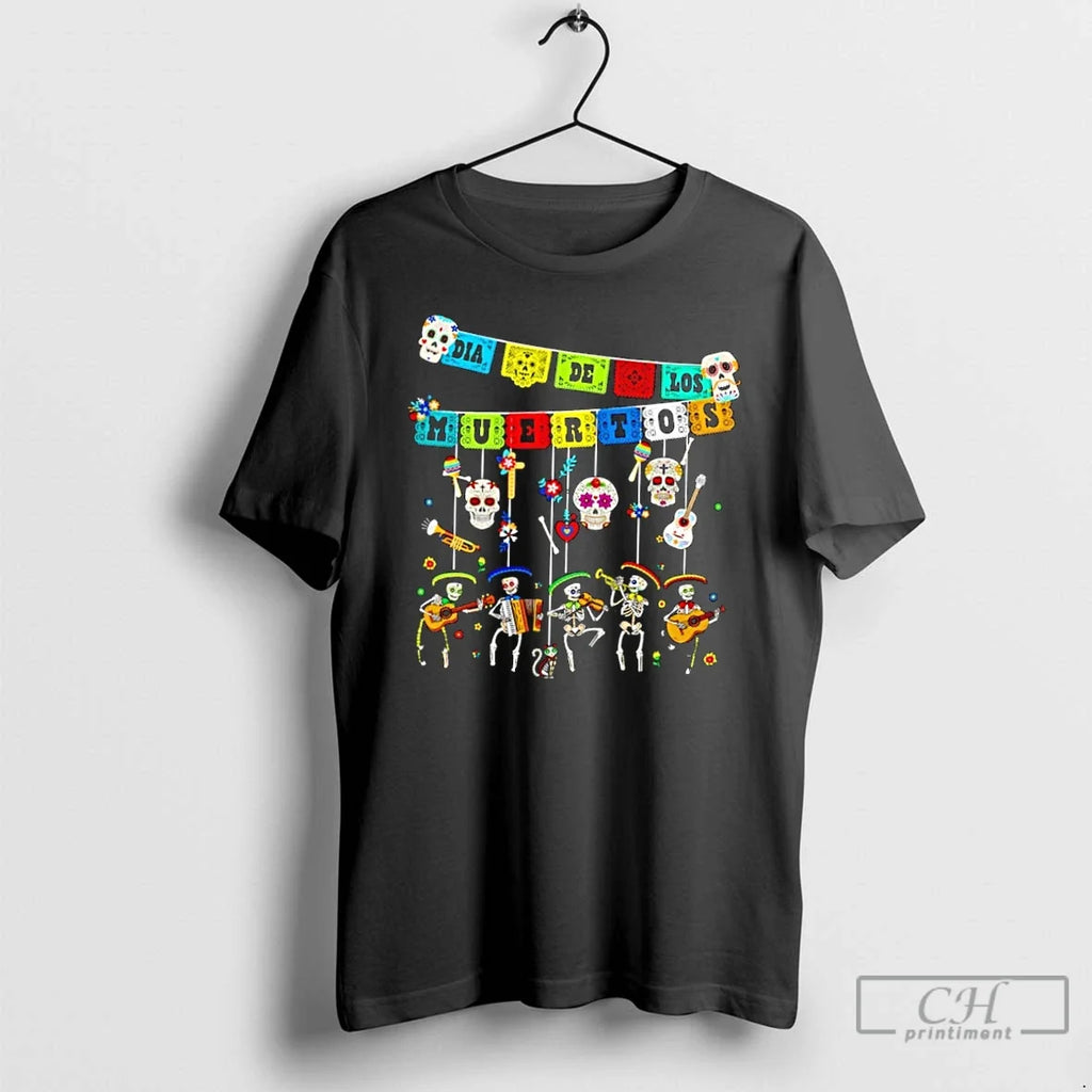 Classic Dia De Los Muertos Hanging Skulls And - Adult & Kids T-Shirts, Sweatshirts & Hoodies apparel design preview 1