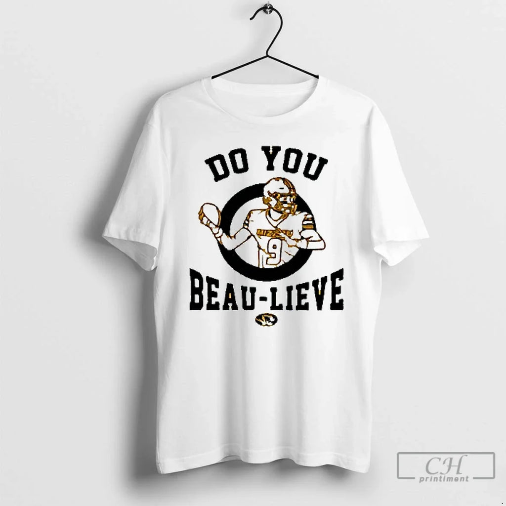 Classic Do You Beau Lieve Mizzou Tigers Mens White - Adult & Kids T-Shirts, Sweatshirts & Hoodies apparel design preview 1