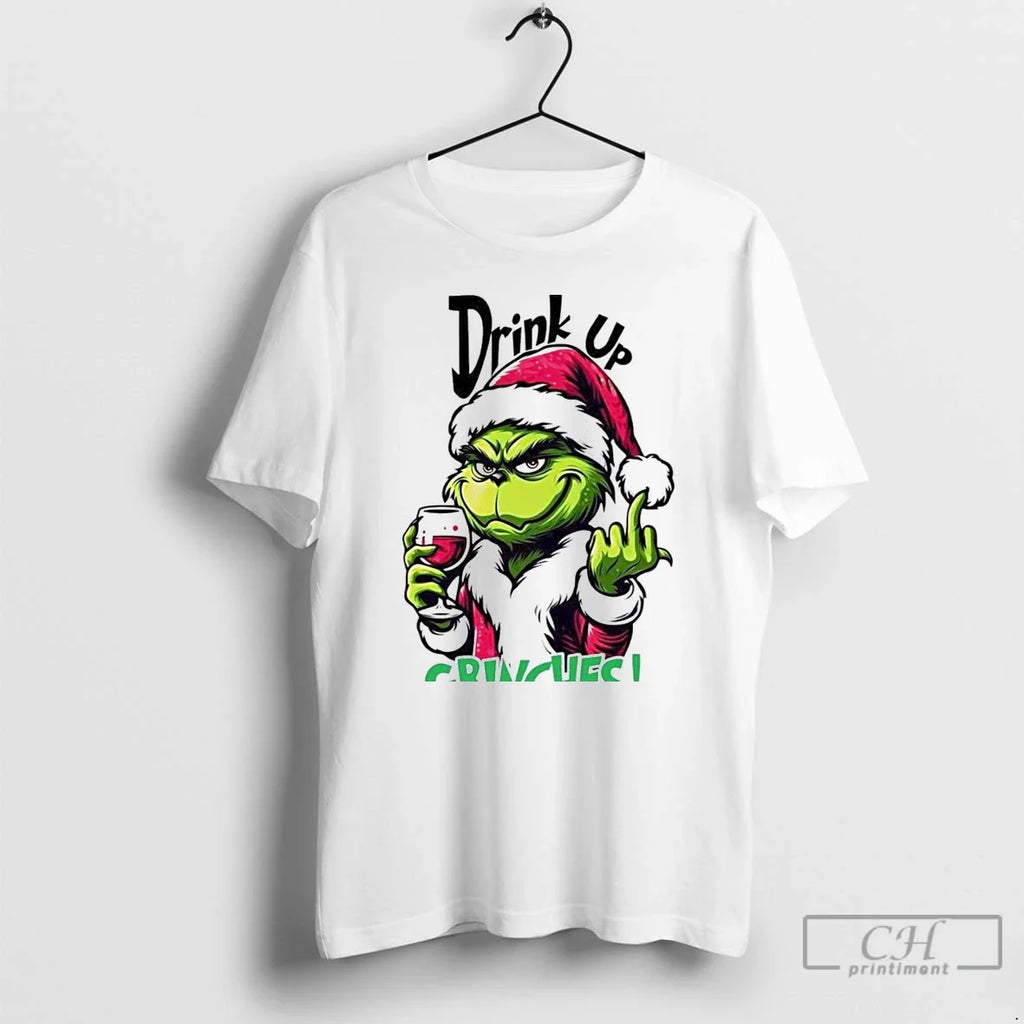 Classic Drink Up Grinches Christmas White - Adult & Kids T-Shirts, Sweatshirts & Hoodies apparel design preview 1
