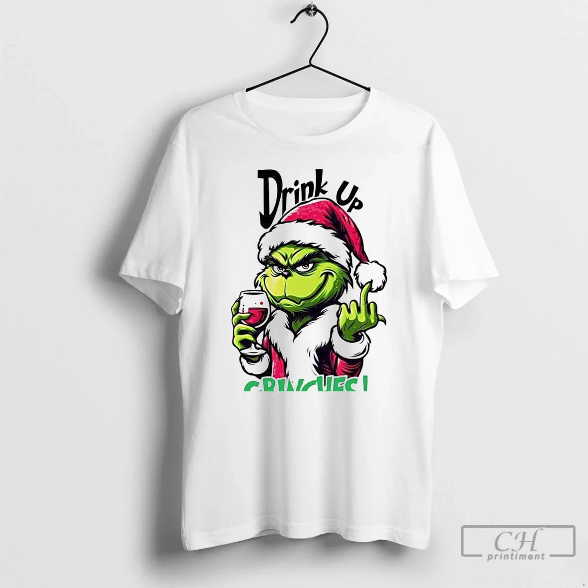 Classic Drink Up Grinches Christmas White - Adult & Kids T-Shirts, Sweatshirts & Hoodies apparel design preview 1