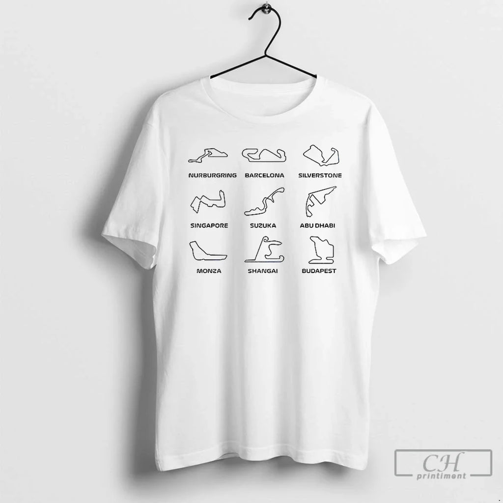 Classic F1 Track Circuit Bundle Motorsport Art For - Adult & Kids T-Shirts, Sweatshirts & Hoodies apparel design preview 1