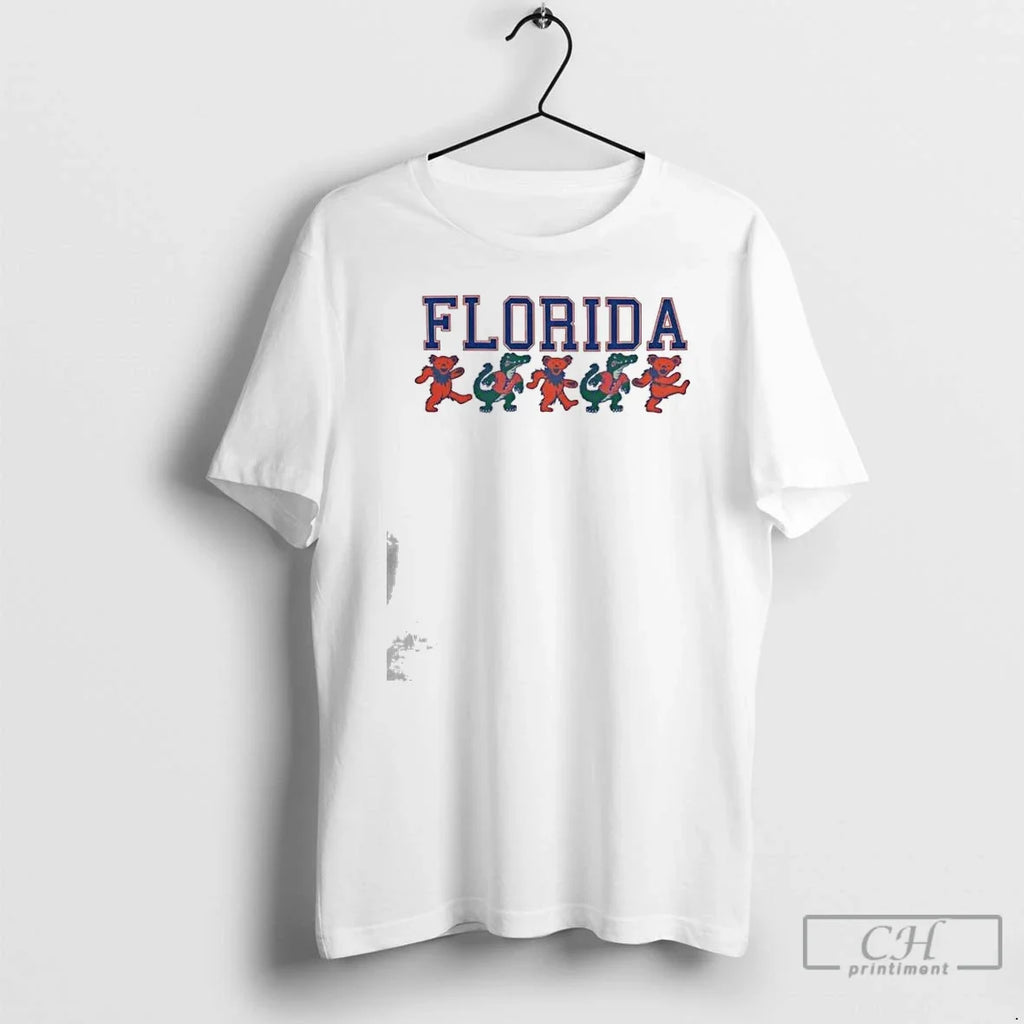 Classic Florida Gator X Grateful Dead Mascot Bears - Adult & Kids T-Shirts, Sweatshirts & Hoodies apparel design preview 1