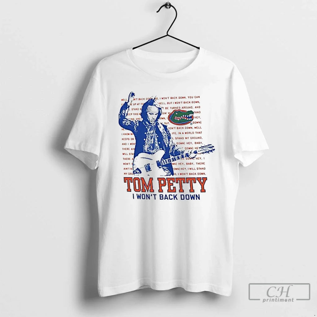 Classic Florida Gators Tom Petty I Wont Back Down - Adult & Kids T-Shirts, Sweatshirts & Hoodies apparel design preview 1
