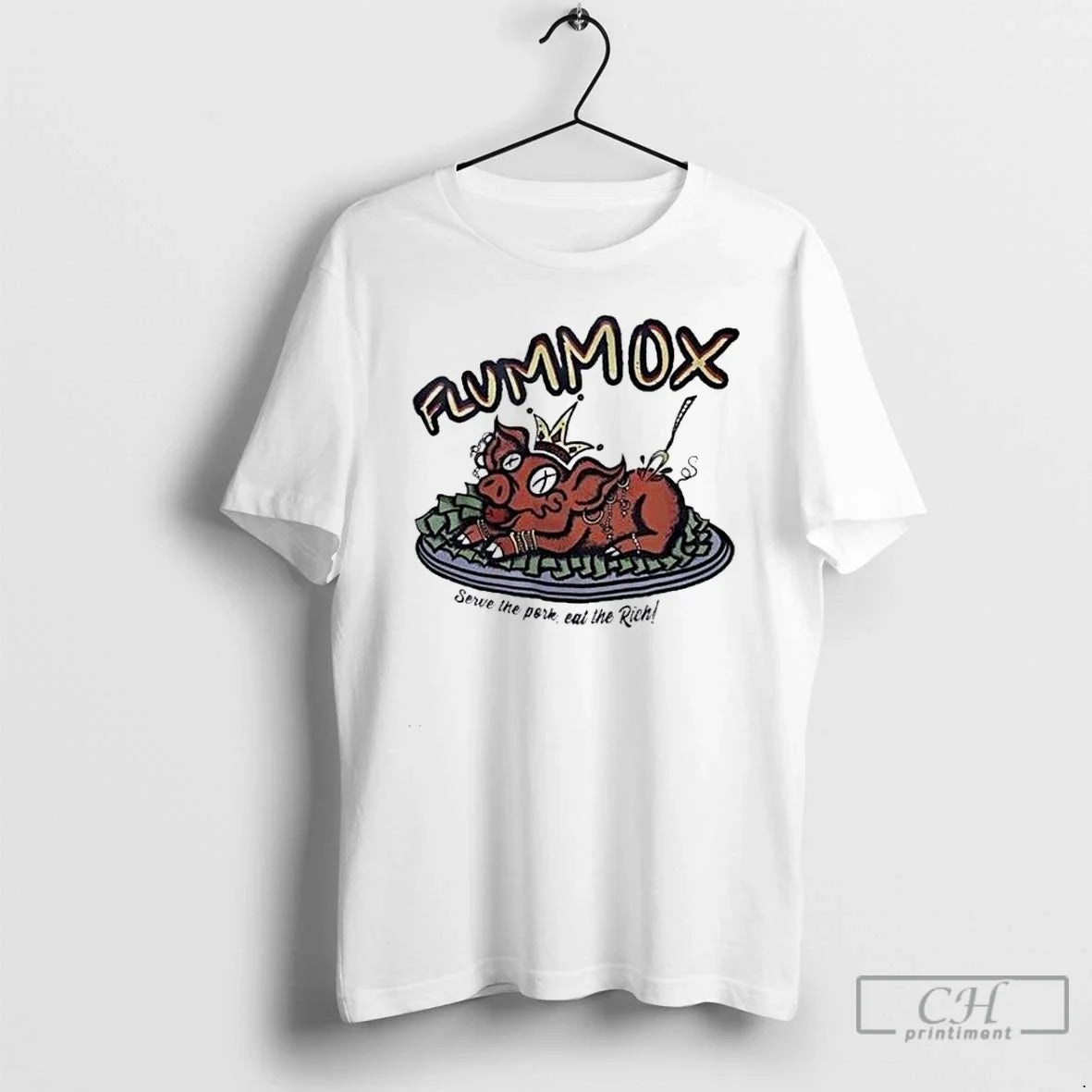 Classic Flummox Serve The Pork Eat Rich - Adult & Kids T-Shirts, Sweatshirts & Hoodies apparel design preview 1