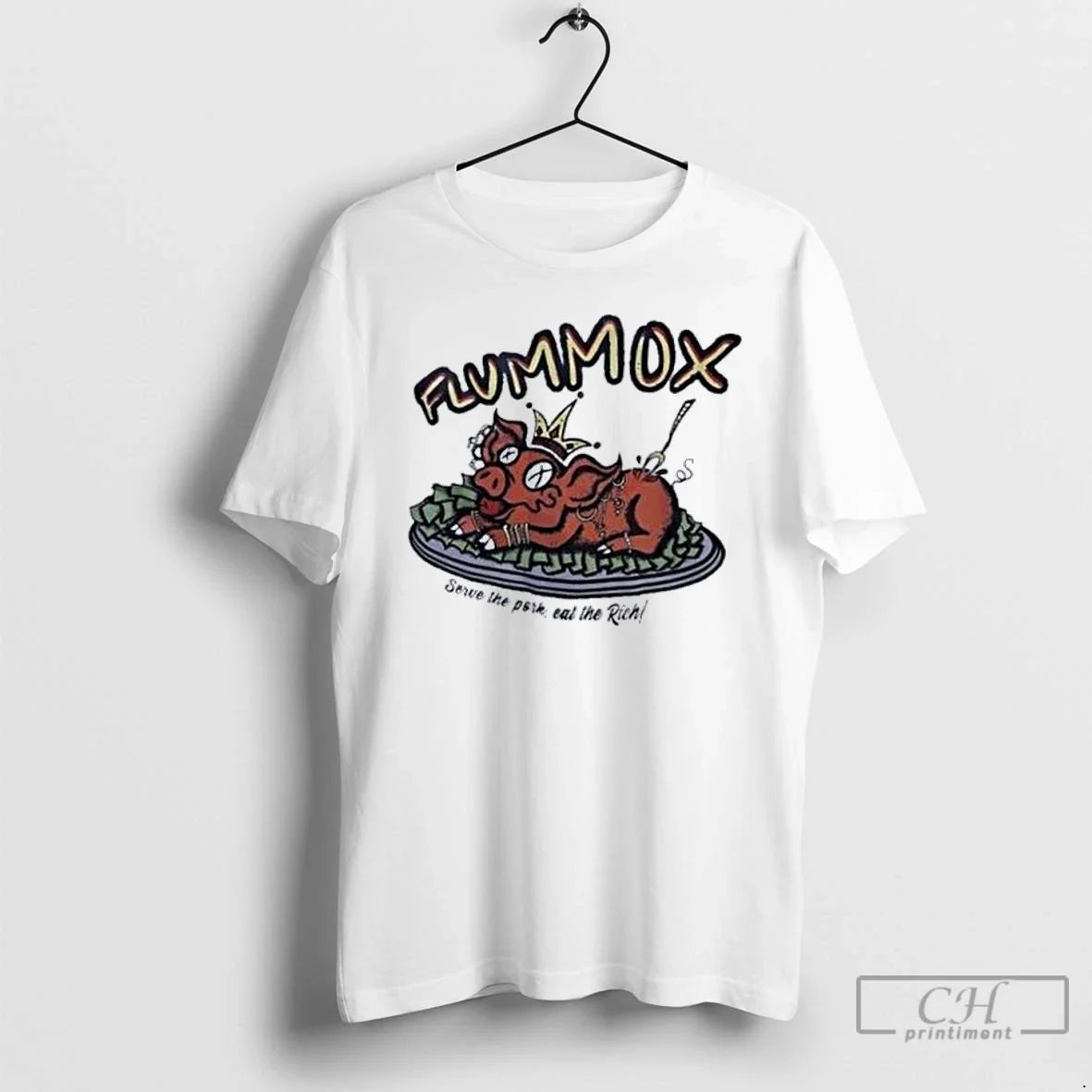 Classic Flummox Serve The Pork Eat Rich - Adult & Kids T-Shirts, Sweatshirts & Hoodies apparel design preview 1